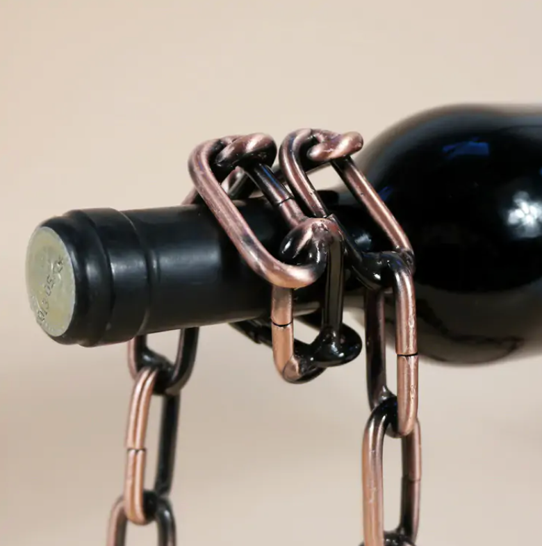 Devised Magic Iron Chain Wine Bottle Holder